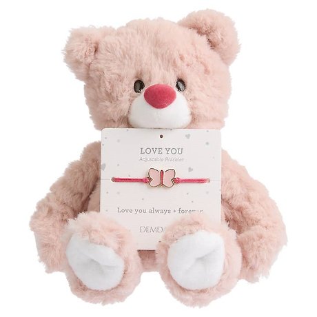Love You Always & Forever Bear & Bracelet Set