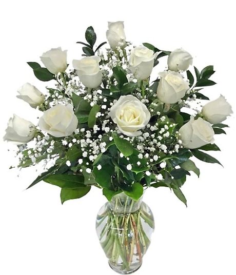 Elegant White Roses