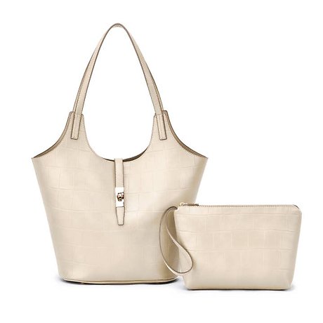 Clio 2-in-1 Croc Embossed Tote